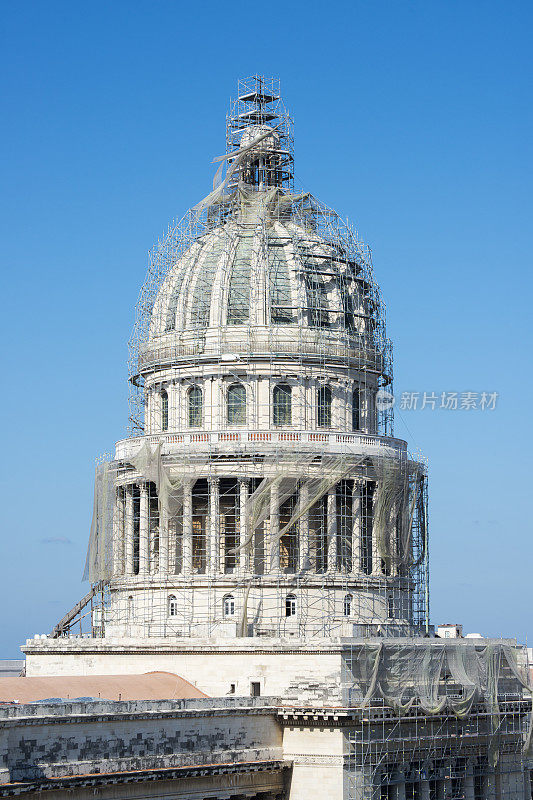 古巴哈瓦那的El Capitolio翻新工程